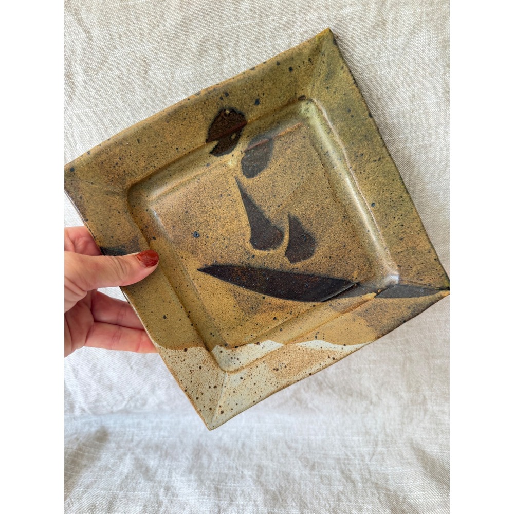 Handmade Studio Pottery Trinket Dish Abstract Ceramic Catchall